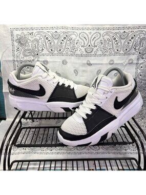 Nike Ja 1 Basketball Low White Black Shoes Sneakers DX2294-102 Kids Sz 3Y